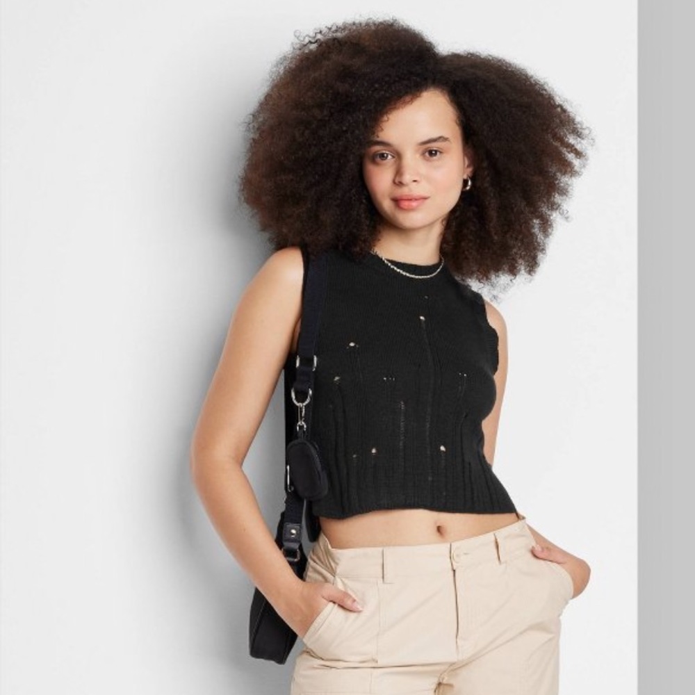 Black knit shirt